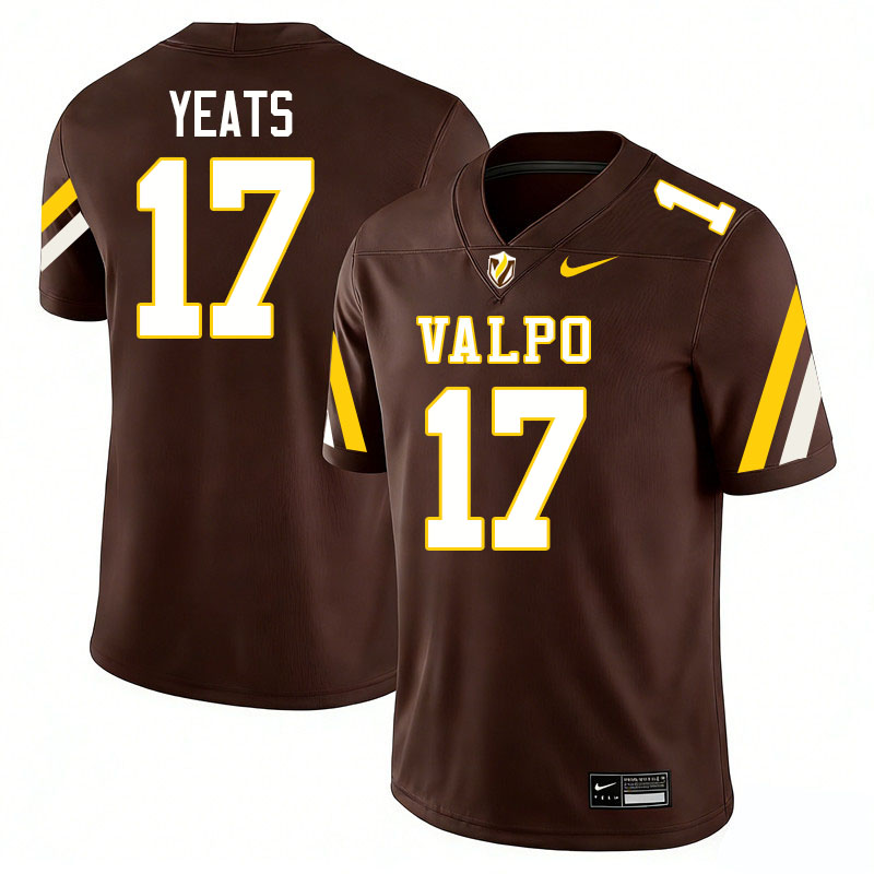 Valparaiso Beacons #17 Devin Yeats College Football Jerseys,Uniforms-Brown